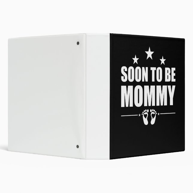 Soon To Be Mommy Pregnancy Announcement Reveal Mom 3 Ring Binder (Background)
