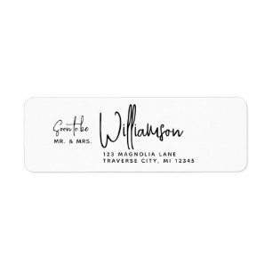 Soon to be Mr and Mrs Address Label