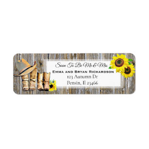 Soon to be Mr and Mrs Rustic Wedding Invitation Label