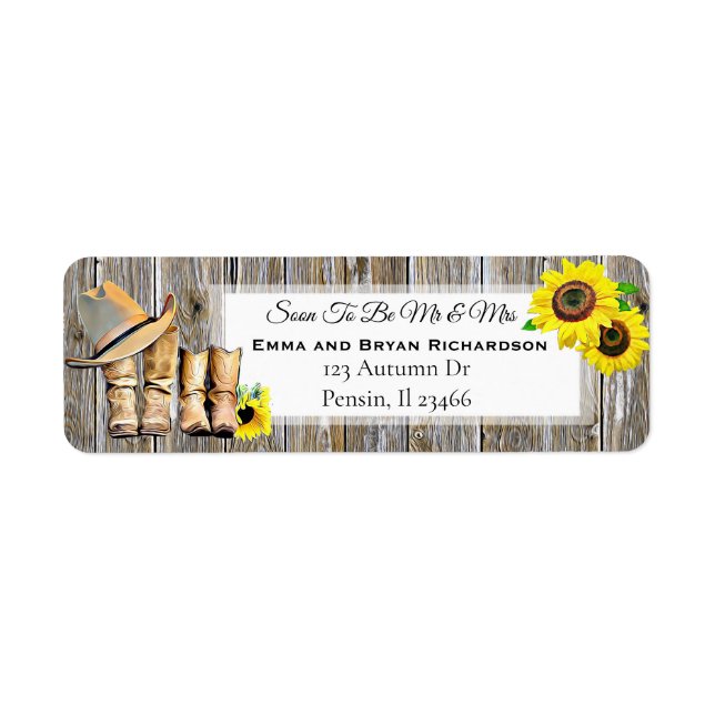 Soon to be Mr and Mrs Rustic Wedding Invitation Label (Front)