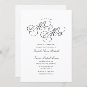 Soon-To-Be Mr. & Mrs. Wedding Invitation