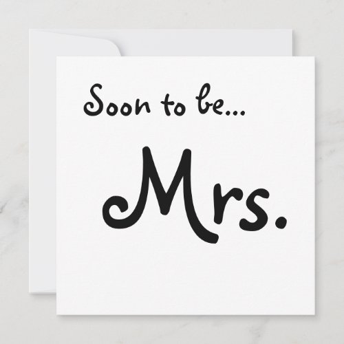 Soon to be Mrs Bridal Shower Invitation
