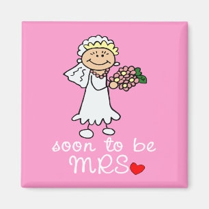 Soon to be MRS CUTE Stick Bride Magnet