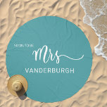 Soon To Be Mrs Engagement Gift Bride Bachelorette  Beach Towel<br><div class="desc">Celebrate her engagement in style with this "Soon To Be Mrs" beach towel, the perfect gift for brides-to-be! Designed for bachelorette trips or any beach day, this soft, absorbent towel is a must-have for showing off her new status. With its chic design and durable fabric, it's both a practical and...</div>