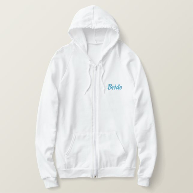 Soon to be... Mrs. Last Name Embroidered Hoodie (Design Front)