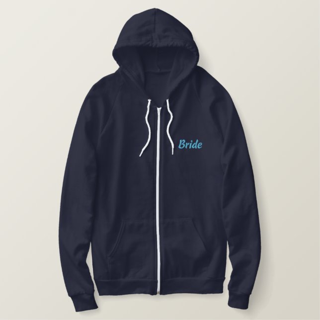 Soon to be... Mrs. Last Name Embroidered Hoodie (Design Front)