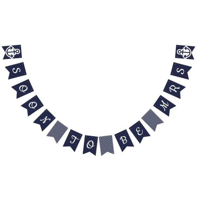 Soon To Be Mrs Nautical Bunting Bunting Flags (All)