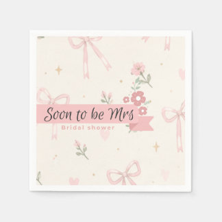 Soon to be Mrs paper napkins