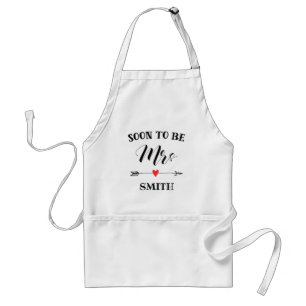 Soon to be Mrs. personalized name Adult Apron