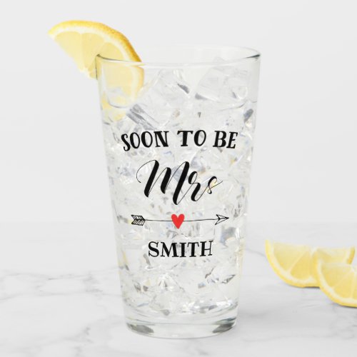Soon to be Mrs personalized name Adult Apron Glass