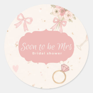 Soon to be Mrs sheet round stickers