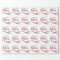 Cute Goodbye Miss Hello Mrs Bridal Shower Wrapping Paper Sheets, Zazzle