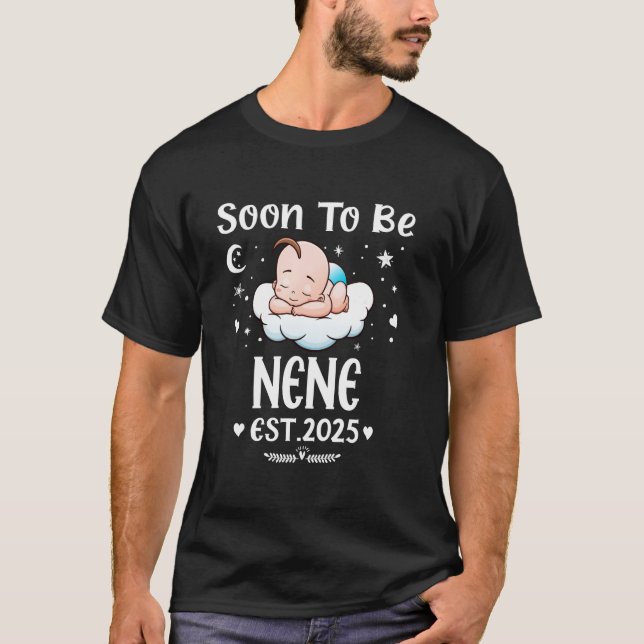 Soon To Be Nene EST. 2025 Mother's Day Cute Hearts T-Shirt (Front)