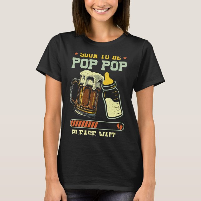 Soon To Be P P Est 2025 Pregnancy Announcement  T-Shirt (Front)