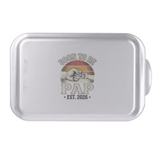Soon to Be Pap 2026 Vintage Baby Fist Bump Design_ Cake Pan
