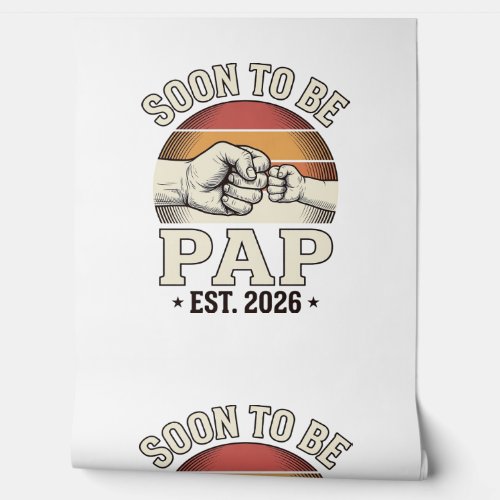 Soon to Be Pap 2026 Vintage Baby Fist Bump Design_ Wallpaper