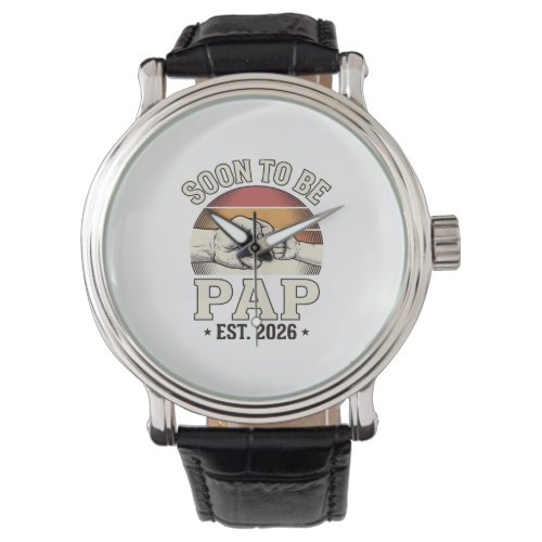 Soon to Be Pap 2026 Vintage Baby Fist Bump Design_ Watch