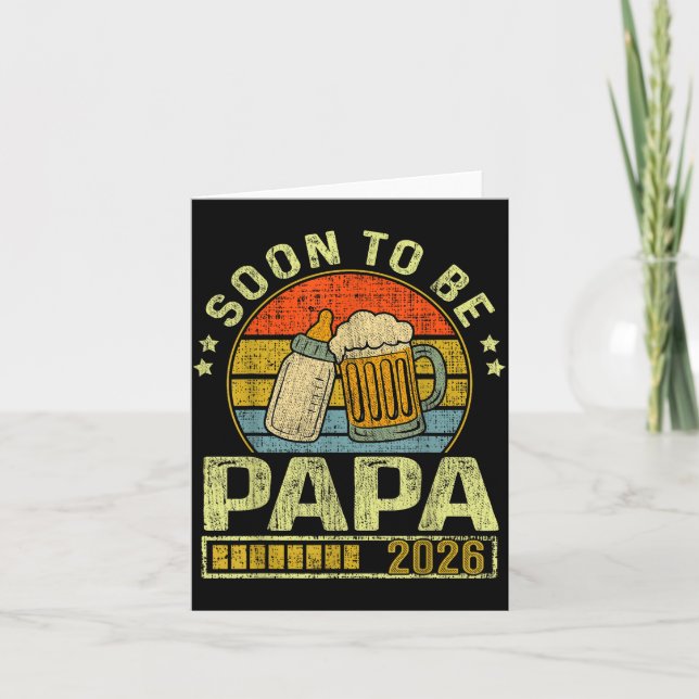 Soon To Be Papa 2026 Expecting Baby Promoted To Fa Card (Front)