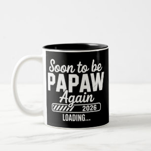 Soon to be Papaw again est. 2026 Future New Dad Two-Tone Coffee Mug