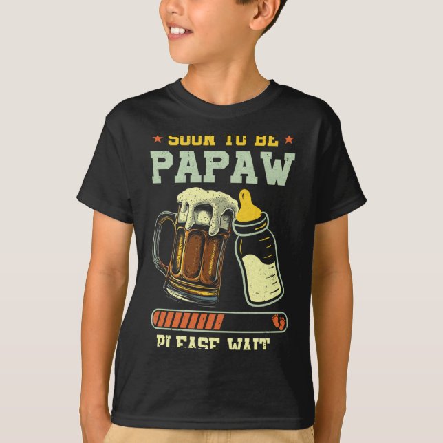 Soon To Be Papaw Est 2025 Pregnancy Announcement L T-Shirt (Front)