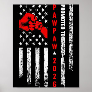 Soon To Be Pawpaw Est.2026 Father's Day First Time Poster