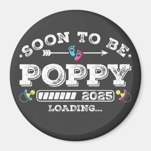 Soon to Be Poppy 2025 Loading Circle Magnet