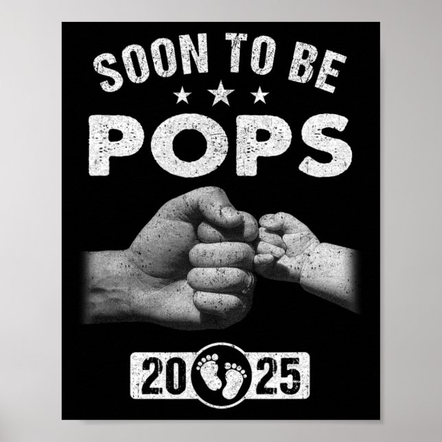 Soon To Be Pops Est 2025 Fathers Day First Time Ne Poster (Front)