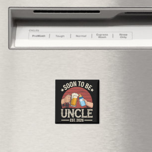 Soon To Be Uncle 2026 Retro Pregnancy Announcement Magnet