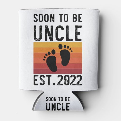 Soon To Be Uncle Est 2022 New Uncle Funny Gift Can Cooler