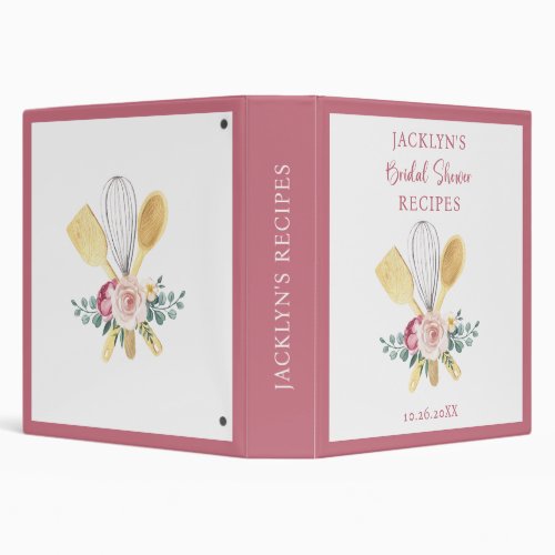 SOON TO BE WHISKED AWAY BRIDAL SHOWER 3 RING BINDER