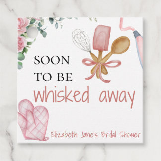 Soon To Be Whisked Away Bridal Shower Favor Tag