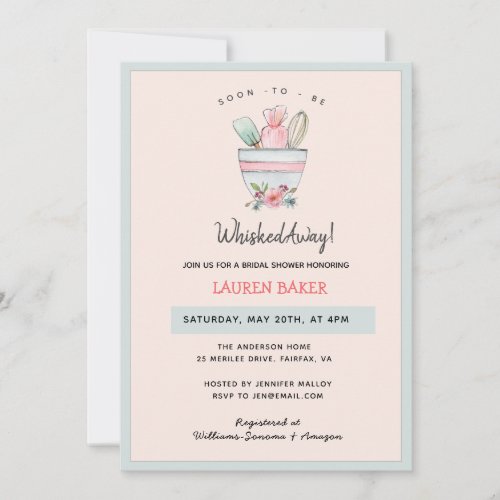 Soon to be Whisked Away Bridal Shower  Invitation