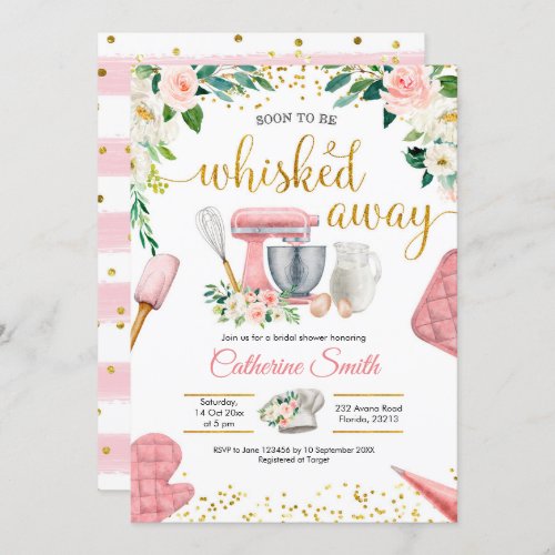Soon to be Whisked Away Bridal Shower Invitation