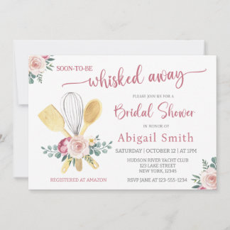 SOON TO BE WHISKED AWAY BRIDAL SHOWER INVITATION