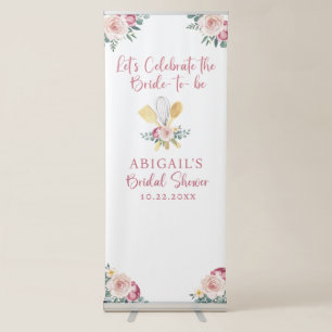 SOON TO BE WHISKED AWAY BRIDAL SHOWER RETRACTABLE BANNER
