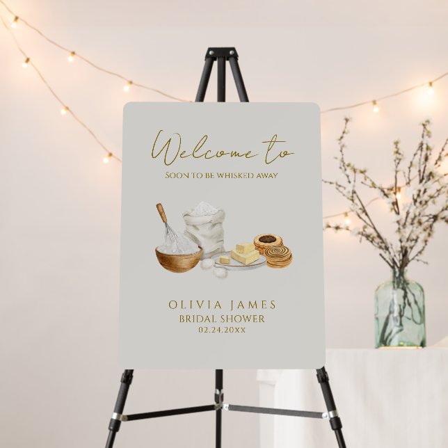 Soon to be whisked away bridal shower welcome sign (In Situ (Stand))