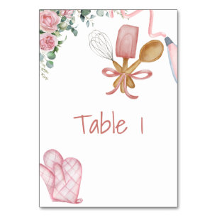 Soon To Be Whisked Away Bridal ShowerTable Numbers Table Number