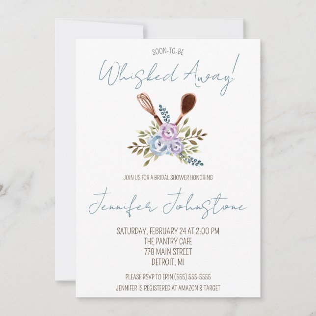 Soon-to-be Whisked Away! Kitchen Bridal Shower Invitation (Front)