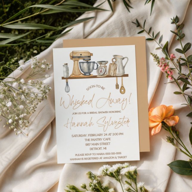 Soon-to-be Whisked Away! Kitchen Bridal Shower Invitation (Creator Uploaded)