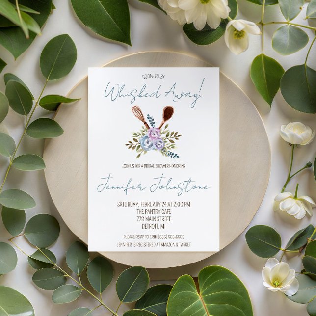 Soon-to-be Whisked Away! Kitchen Bridal Shower Invitation (Creator Uploaded)