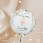 Soon to be Whisked Away Pink Floral Bridal Shower  Classic Round Sticker<br><div class="desc">Soon to be Whisked Away Pink Floral Bridal Shower Classic Round Sticker</div>