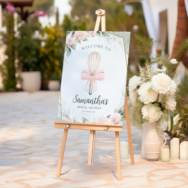 Soon to be Whisked Away Pink Floral Bridal Shower Foam Board (Creator Uploaded)