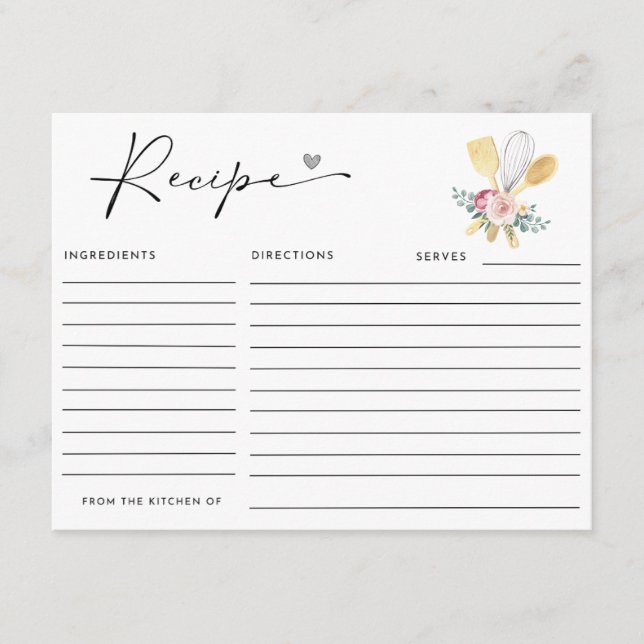 SOON TO BE WHISKED AWAY  Recipe Card (Front)