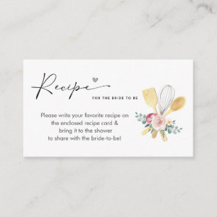 SOON TO BE WHISKED AWAY  Recipe Request Enclosure Card