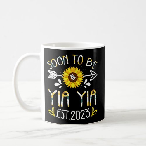 Soon To Be Yia Yia Est 2023 New Sunflower New Gran Coffee Mug