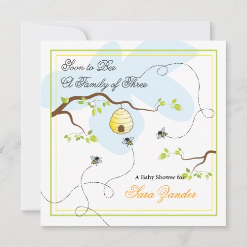 Soon to Bee Baby Shower Invitation