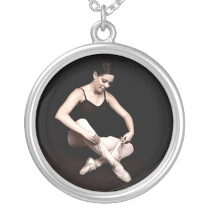 Soon to Soar Ballerina Silver Chain Necklace
