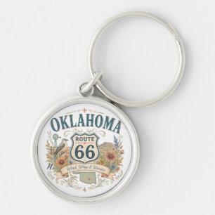Sooner State Wildflower Road Keepsake Keychain