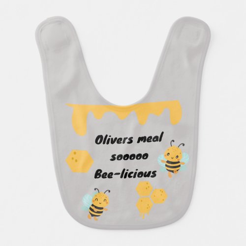 Soooo bee_licious Cute bee design Baby Bib