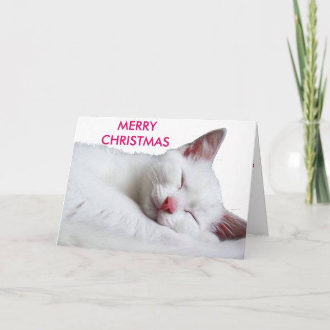 sooooooooooooooo sleepy, MERRYCHRISTMAS Holiday Card (Front)